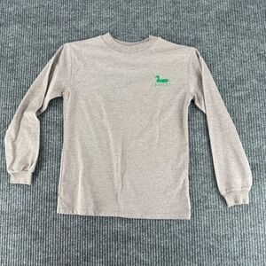 J. Bailey Long Sleeve T-Shirt Kids Size 7 Tan Excellent Mallard Duck Graphic